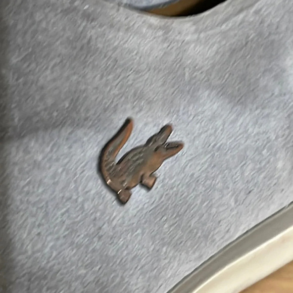 Lacoste Mens Gray Suede Lace Up Dress Sneakers Size 13 - Picture 11 of 16